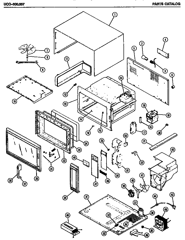 Amana UCO-300.007 microwave parts diagram