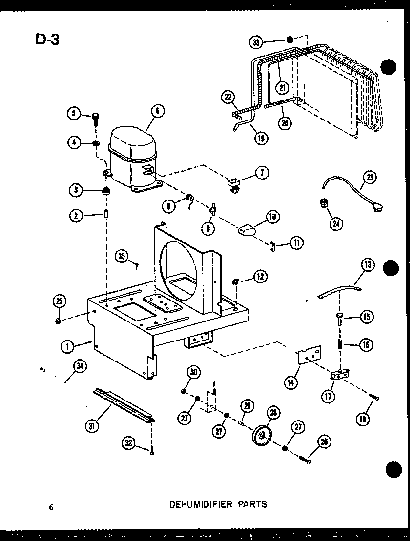 Amana DH22-20W/P54341-20R dehumidifier parts diagram
