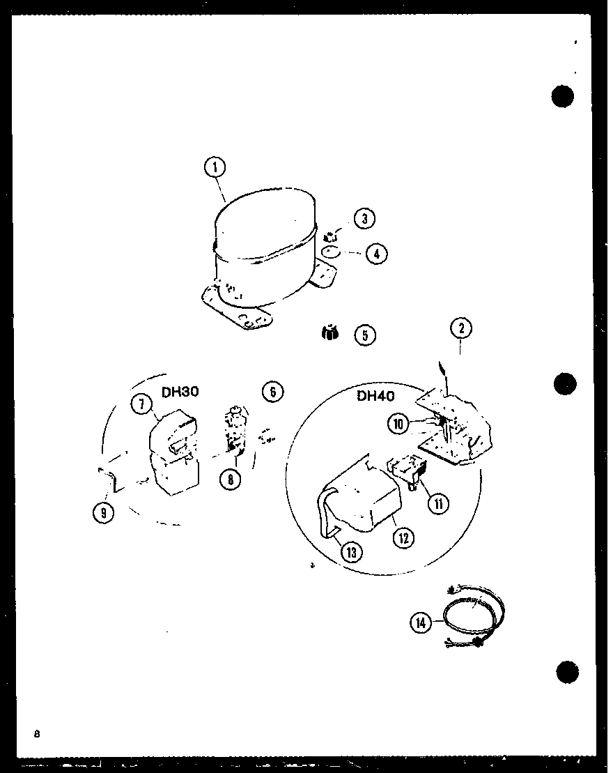 Amana DH30-P9966601R compressor diagram