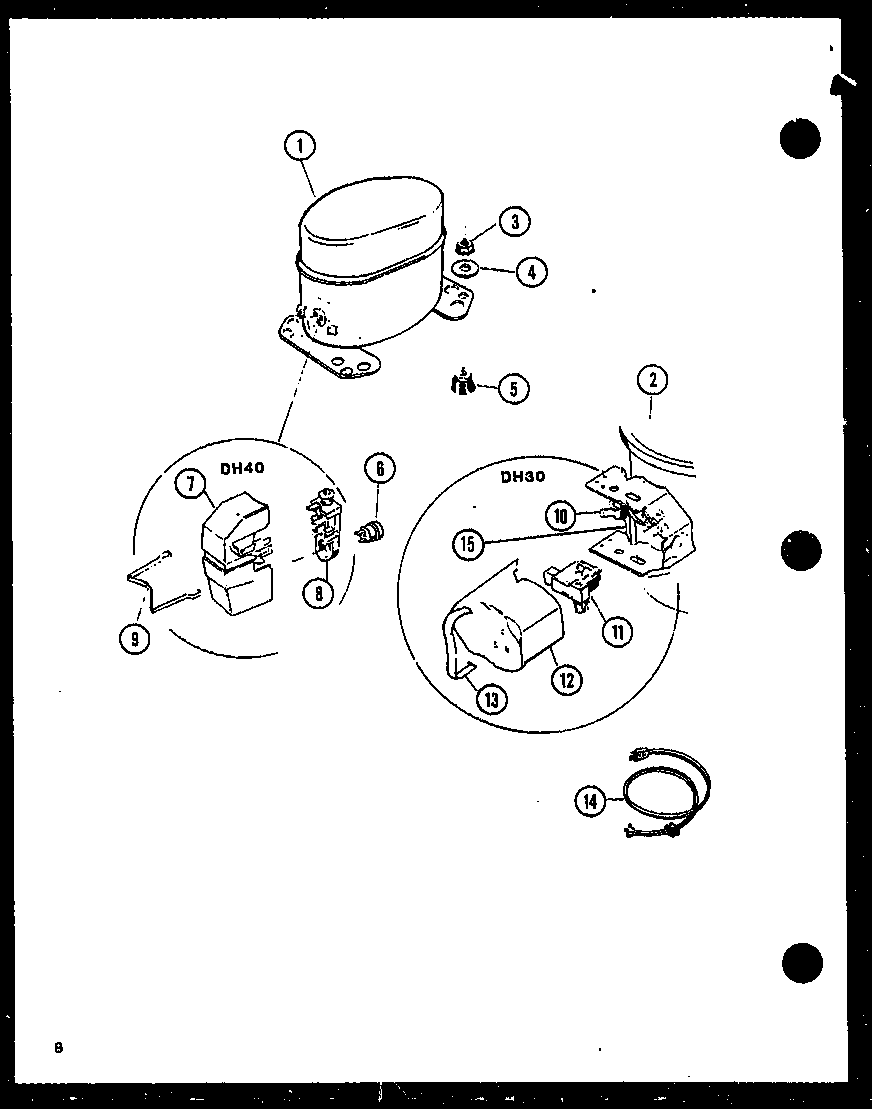 Amana DH40-P1161904R compressor diagram