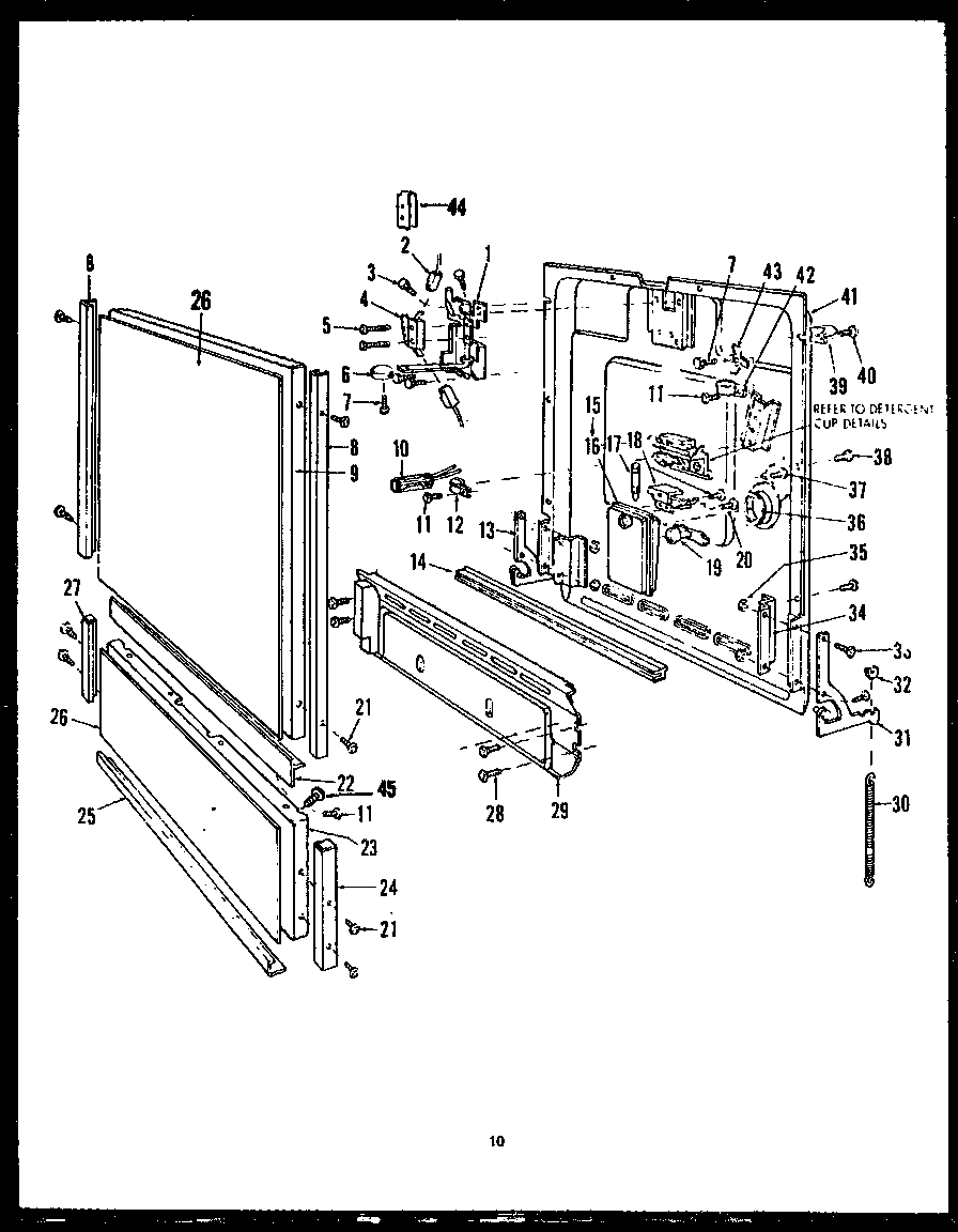 Caloric DCP226-11OR door/panel diagram