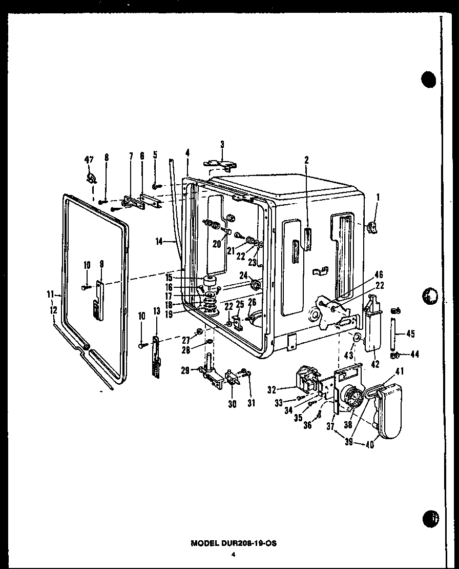 Caloric DCR225-1N-OS (dur208-19-os) diagram