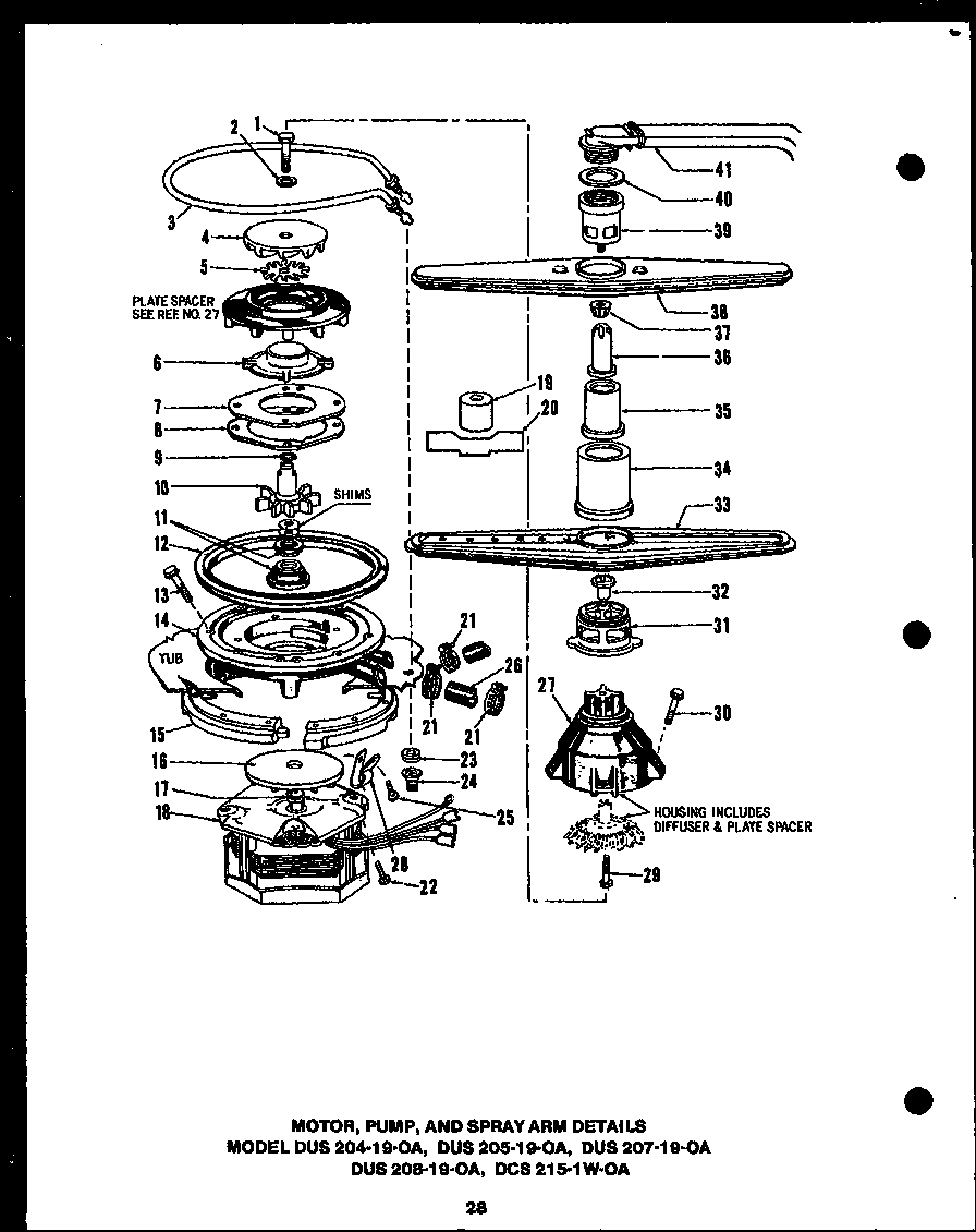 Caloric DCS215-1A-OA motor (dus204-19-oa) (dus205-19-oa) (dus207-19-oa) (dus208-19-oa) (dcs215-1h-oa) (dcs215-1w-oa) (dcs215-1a-oa) (dcs215-1c-oa) (dcs215-1l-oa) diagram