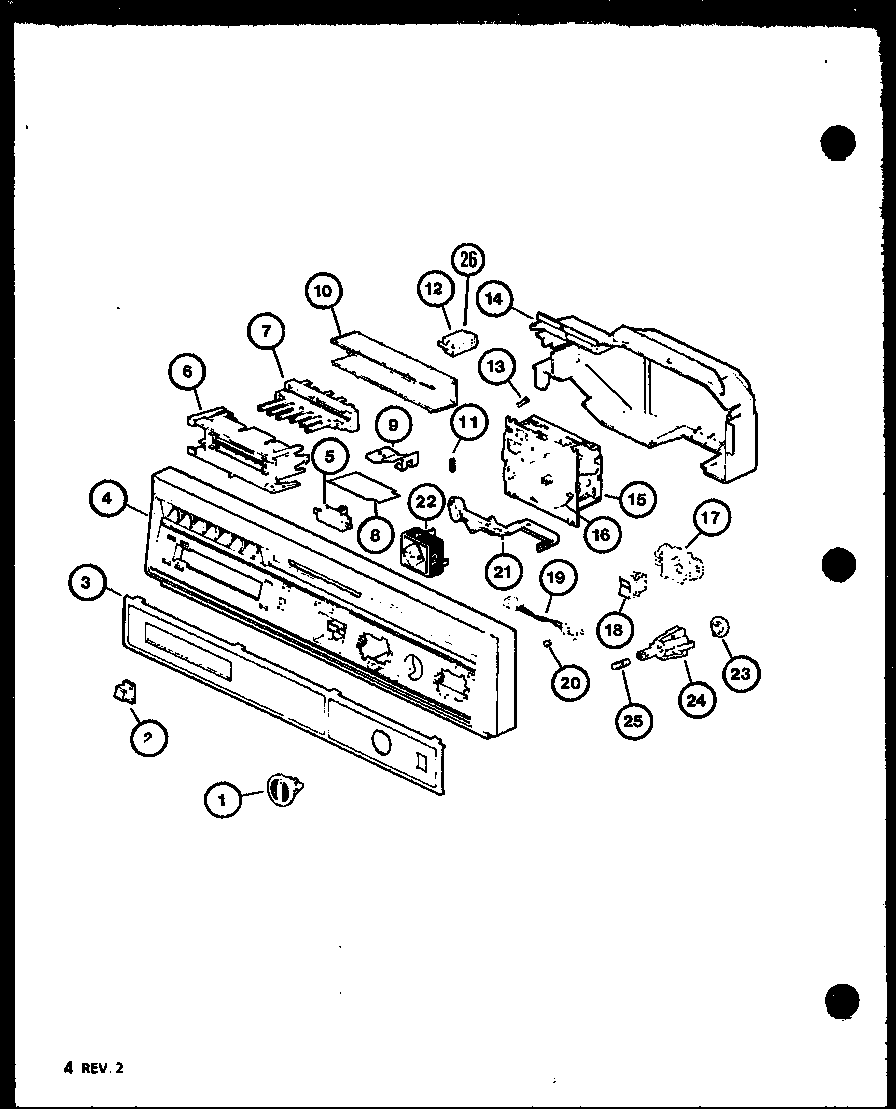 Magic Chef DU4000B/P7712007W control panel diagram