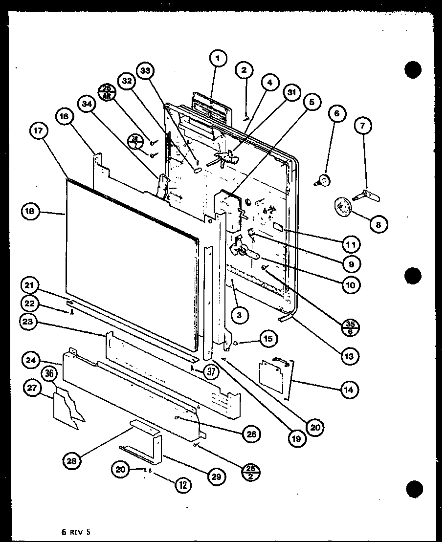 Magic Chef DU4000B/P7712007W door/panel diagram