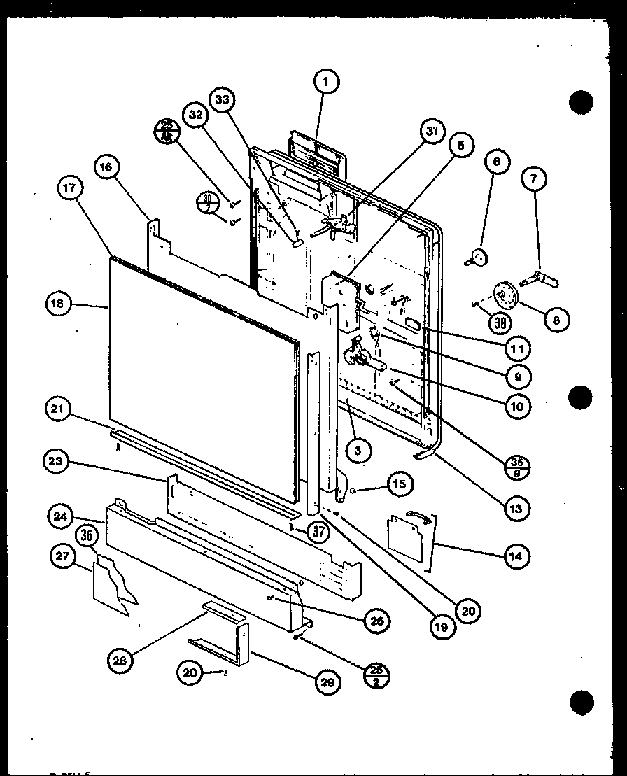 Magic Chef DU4000B/P7712007W door/panel diagram