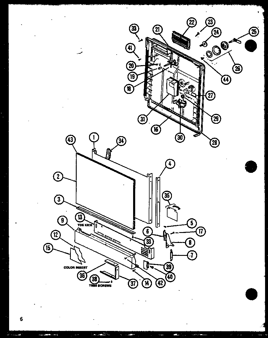 Amana DU9010B/P7712011W door/panel diagram