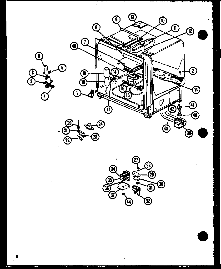 Amana DU9010B/P7712011W tub diagram