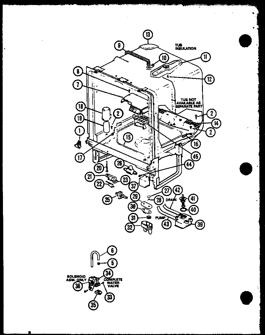 Amana DU6000BR/P1130507W tub diagram
