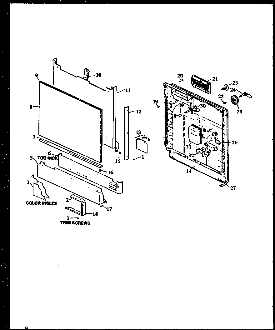 Amana DU9010W/P1173706W door/panel diagram