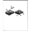 Caloric DUS900B/P1173719W upper rack assy diagram