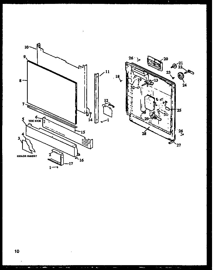 Amana DU6000BR/P1173704W door/panel diagram