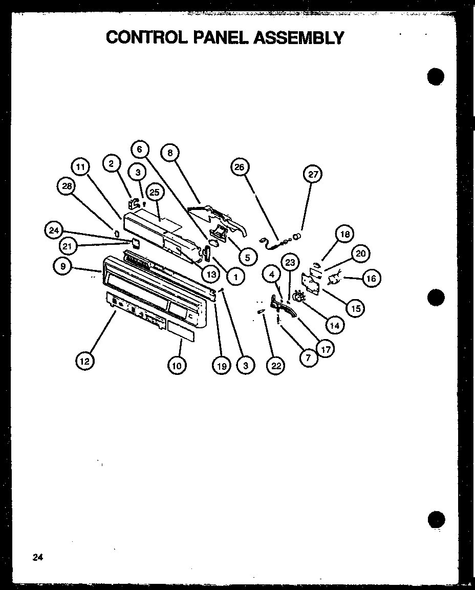 Caloric DUS300L/P1139729NL control panel assembly (dus900b/p1139733nb) (ddw950b/p1139737nb) (ddw950ww/p1139737nw) diagram