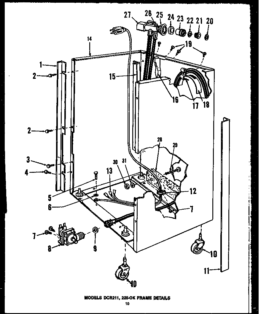 Caloric DCR-225-1F-OK frame details (dcr-225-1d-ok) (dcr-225-1v-ok) (dcr-225-1f-ok) (dcr-225-1n-ok) (dcr-225-1c-ok) (dcr-211-1d-ok) (dcr-211-1f-ok) (dcr-211-1n-ok) (dcr-211-1c-ok) (dcr-211-1v-ok) diagram