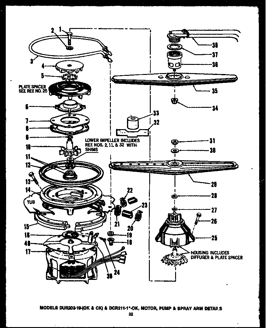 Caloric DCR-225-1F-OK motor (dur-203-19-ok) (dur-203-19-ck) (dcr-211-1d-ok) (dcr-211-1f-ok) (dcr-211-1n-ok) (dcr-211-1c-ok) (dcr-211-1v-ok) diagram