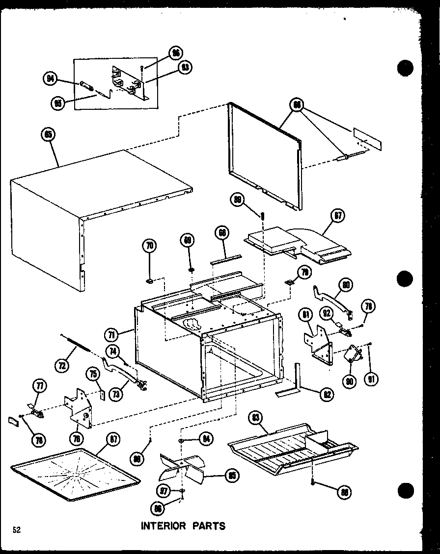 Amana RR-4DW/P72165-2M interior parts diagram