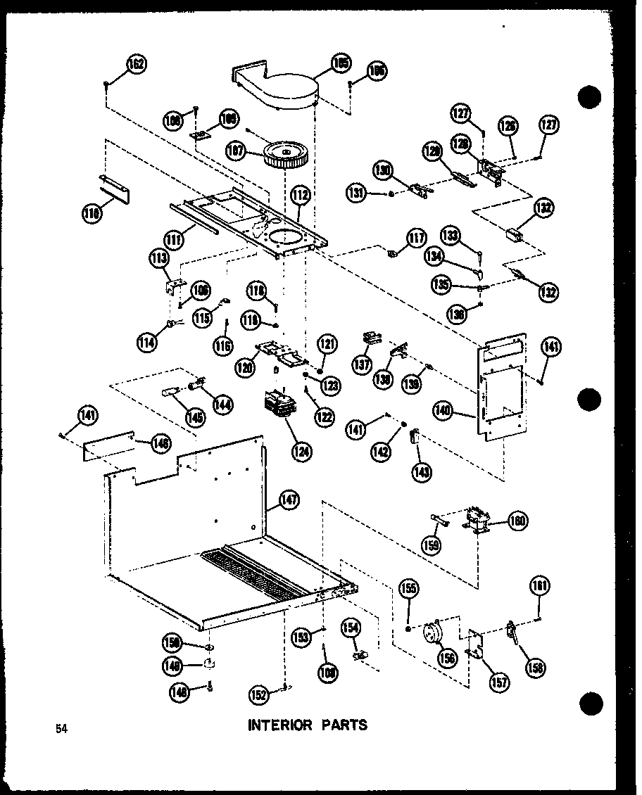 Amana RR-4DW/P72165-2M interior parts diagram