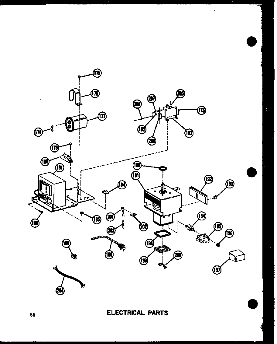 Amana RR-4DW/P72165-2M electrical parts diagram