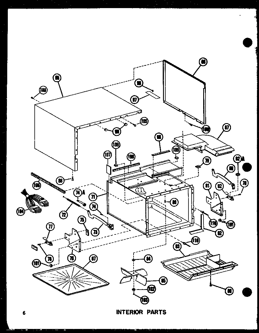 Amana RR7/P72582-3M interior parts diagram