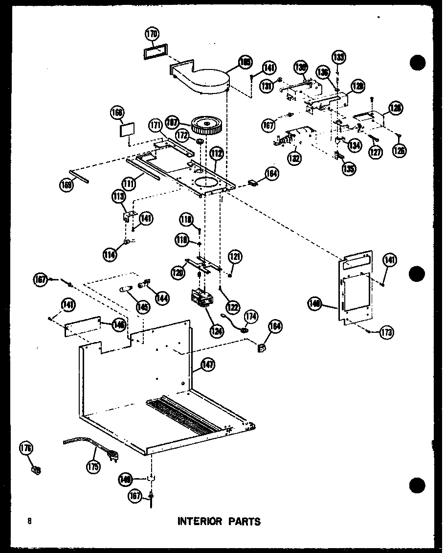Amana RR7/P72582-3M interior parts diagram