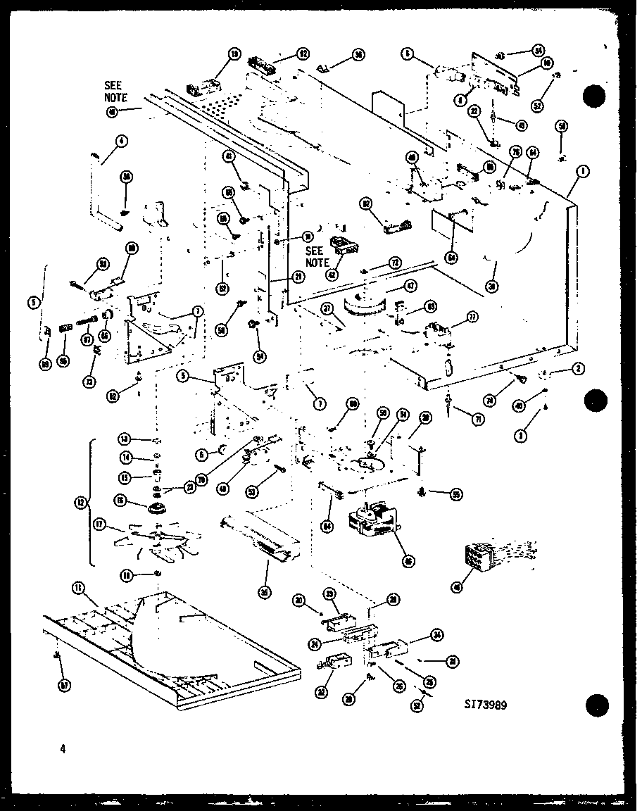 Amana RR-8B/P74365-2M oven cavity diagram