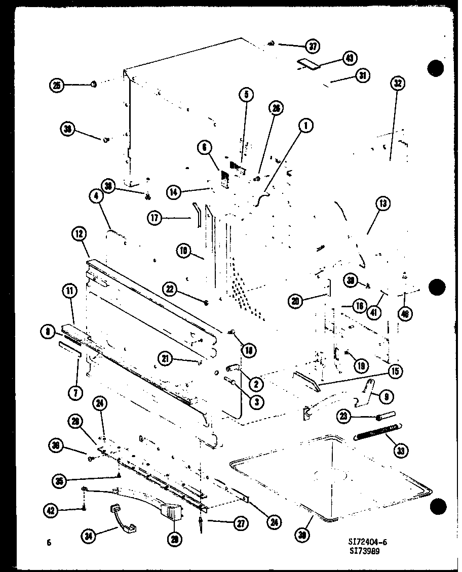 Amana RR-8B/P74365-2M outer cabinet diagram