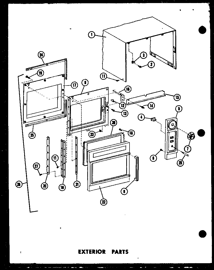 Amana ML-3/P74502-1M exterior parts diagram