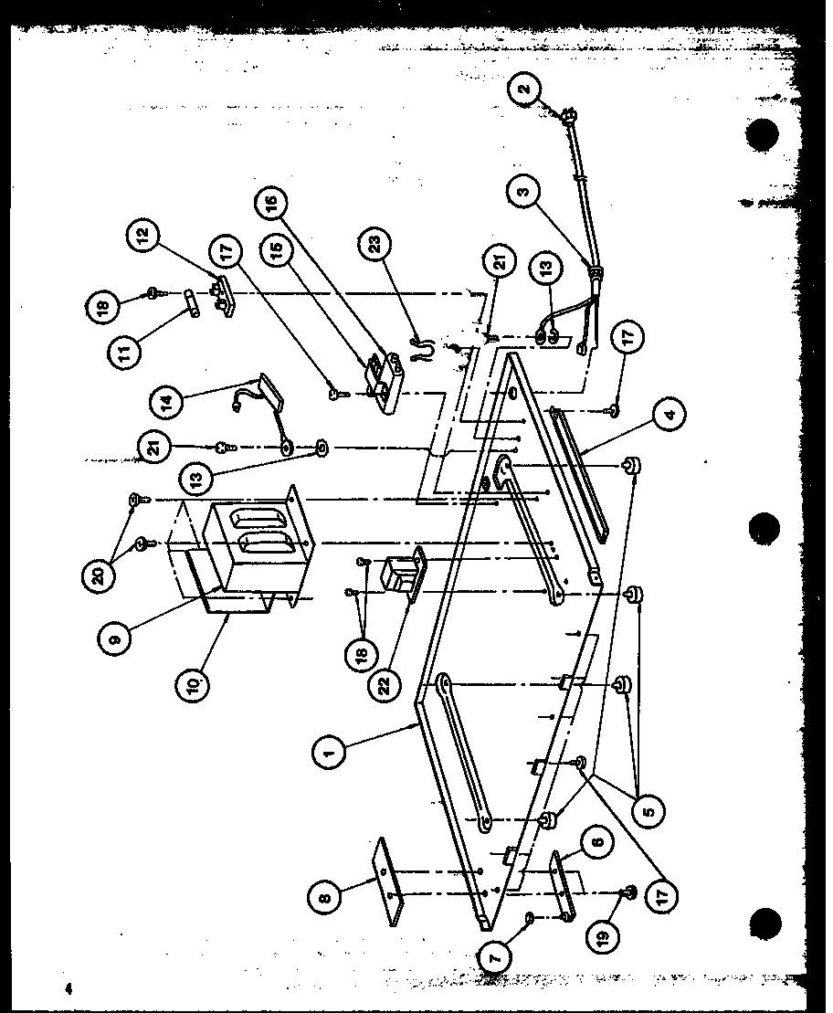 Amana ML-40/P76804-2M transformer/capacitor/fuses diagram