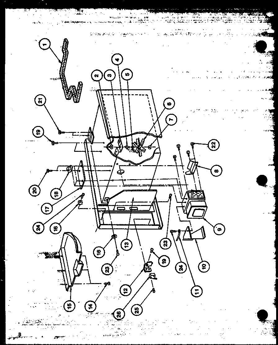 Amana ML-40/P76804-2M magnetron/stirrer diagram