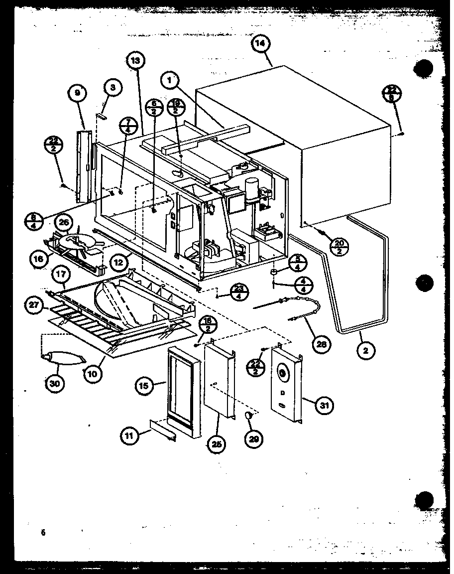 Amana RS10/P76695-1M oven cavity diagram