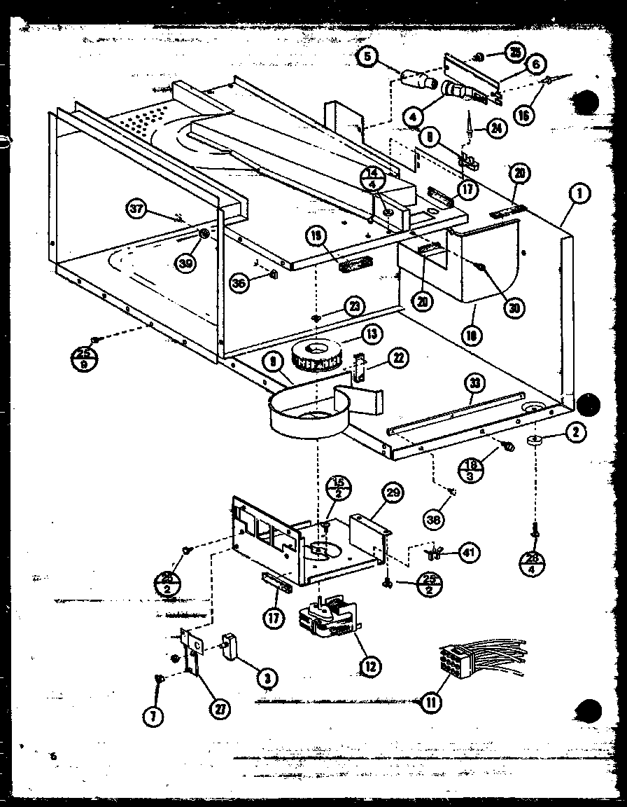 Amana RRL-10XA/P75594-5M blower/wiring harness diagram