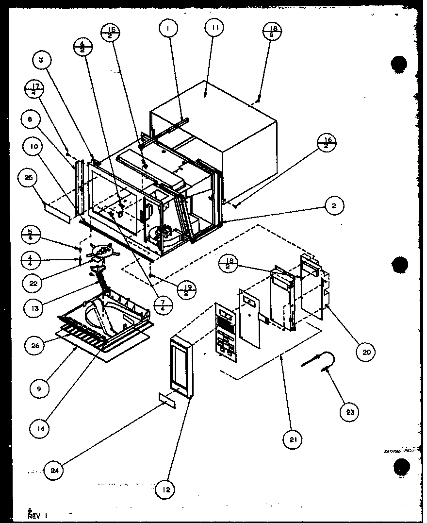 Amana CRSB460P/P1110403M keyboard/antenna assembly diagram