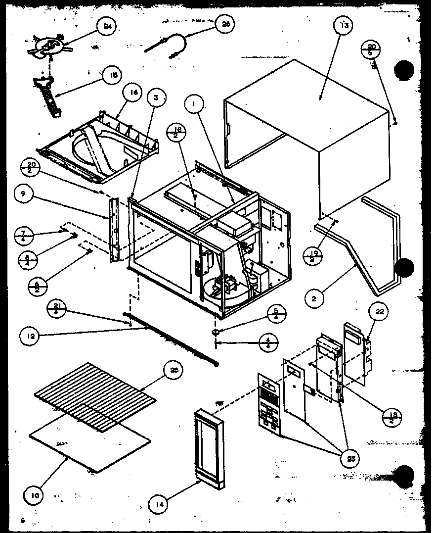 Amana RBG358P/P1118504M keyboard/antenna assembly diagram