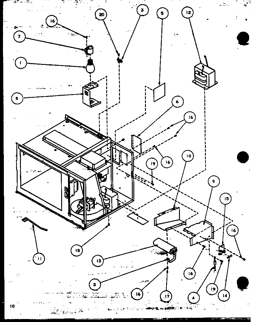 Amana RBG358P/P1118504M transformer/capacitor/fuse diagram