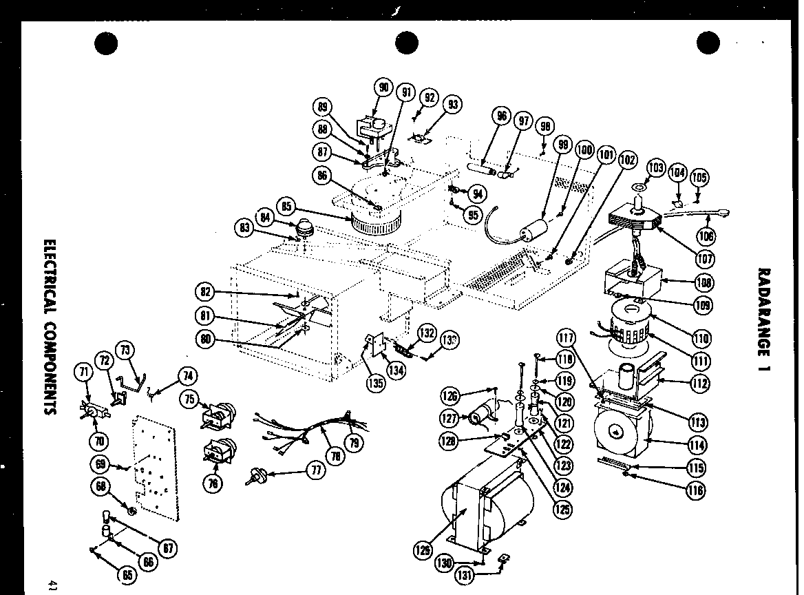 Amana RR-II electrical components (rr-1) diagram