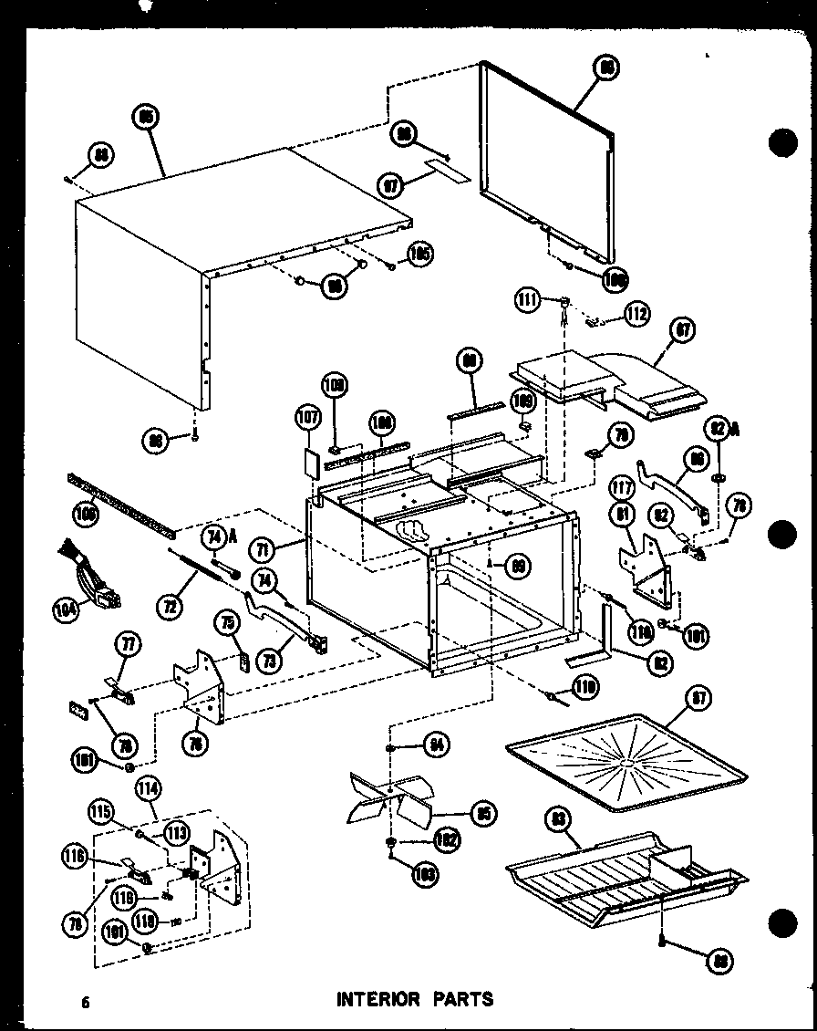 Amana RR-9/P73246-2M interior parts diagram