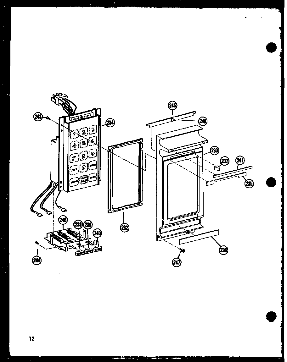 Amana RR-9/P73246-2M control panel diagram