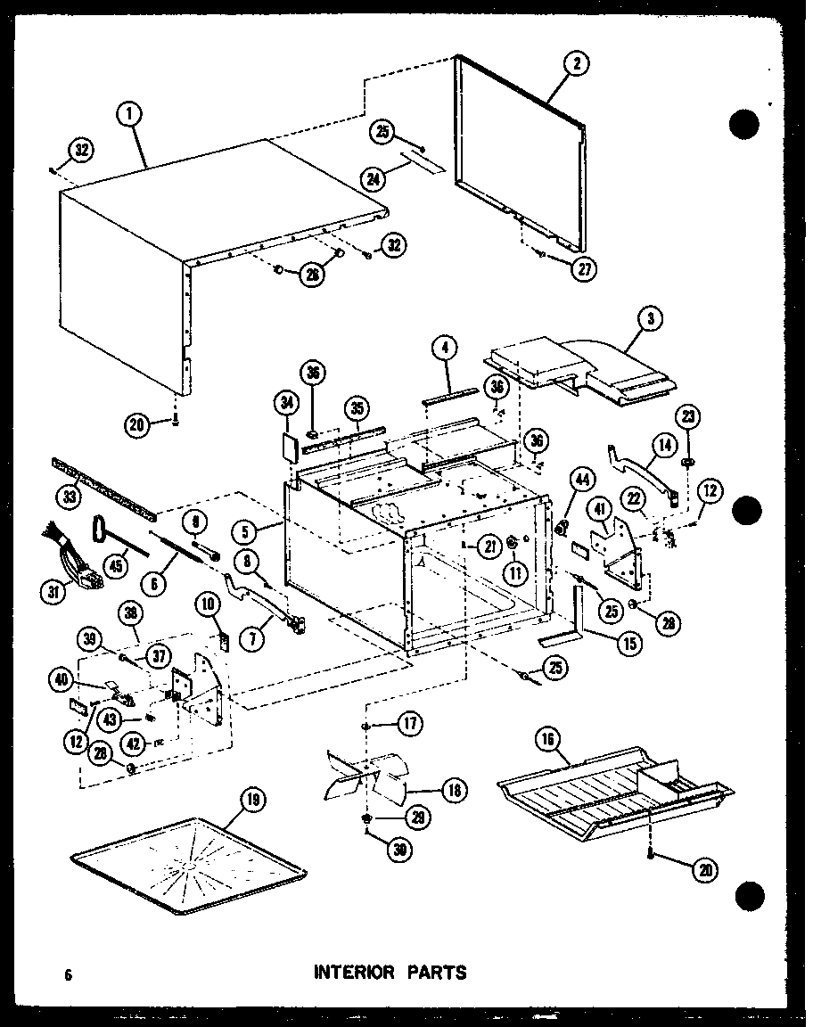 Amana RR-9T/P73541-1M interior parts diagram