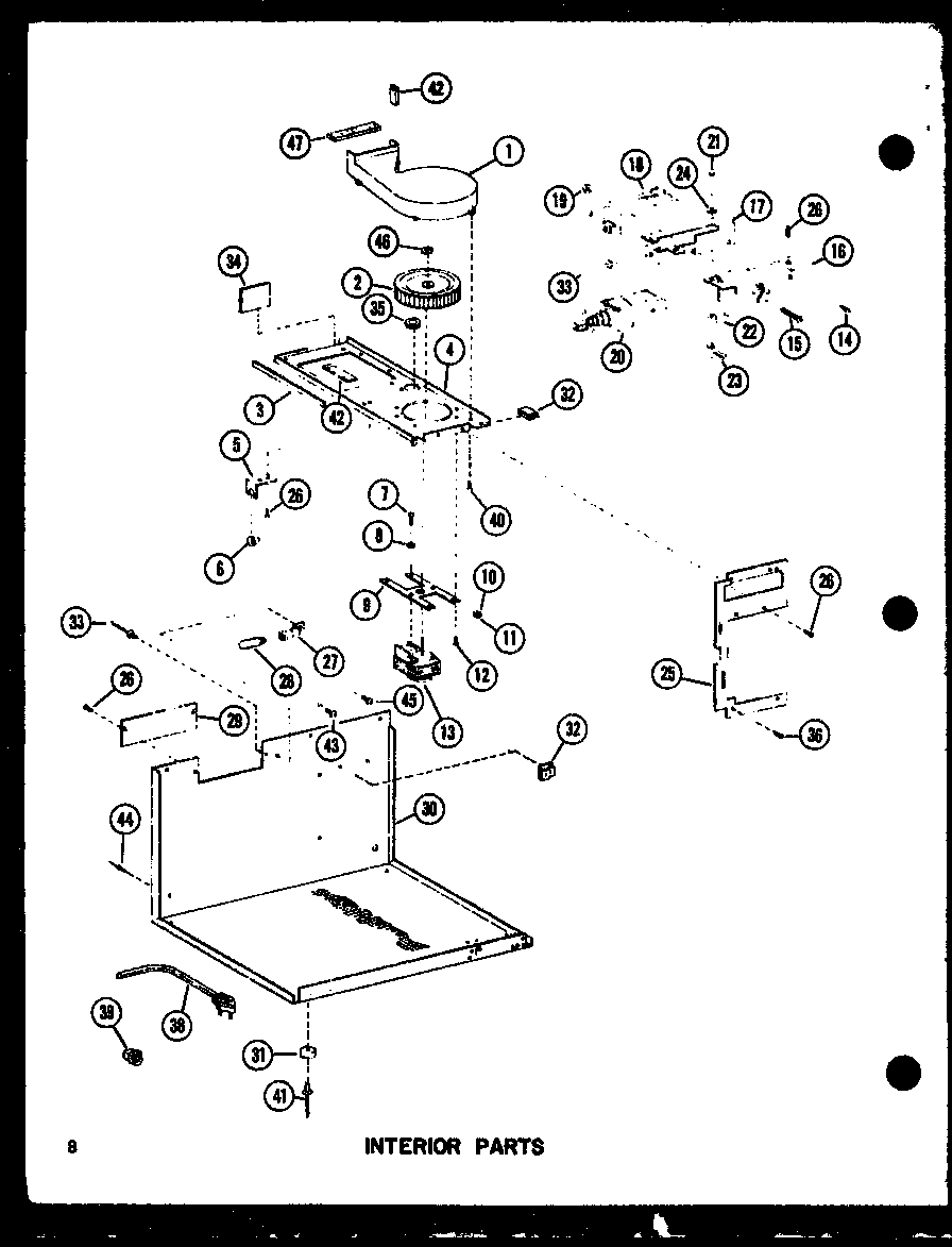 Amana RR-9T/P73541-1M interior parts diagram
