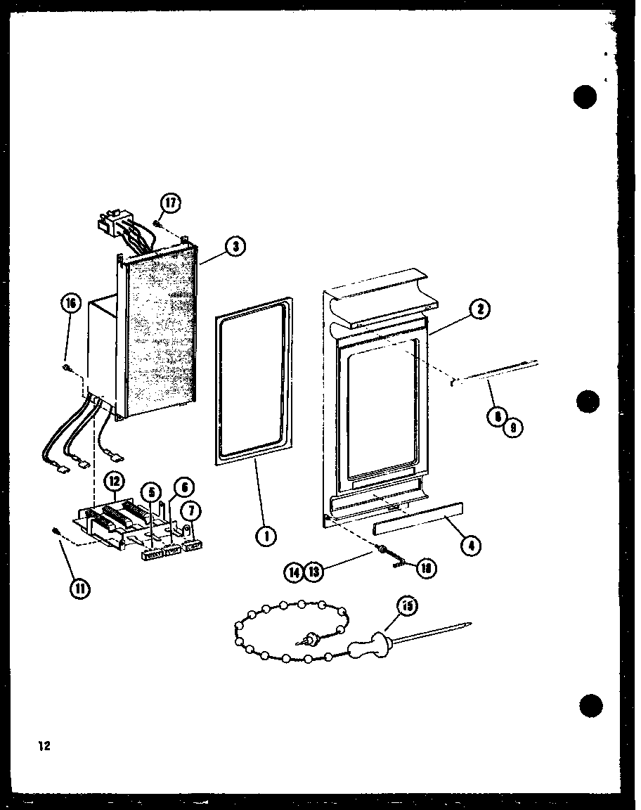Amana RR-9T/P73541-1M control panel diagram