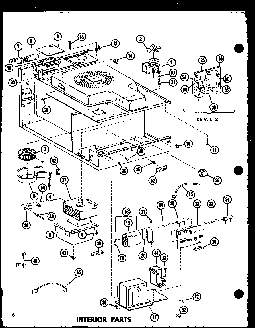 Amana ML-3/P73720-2M interior parts diagram