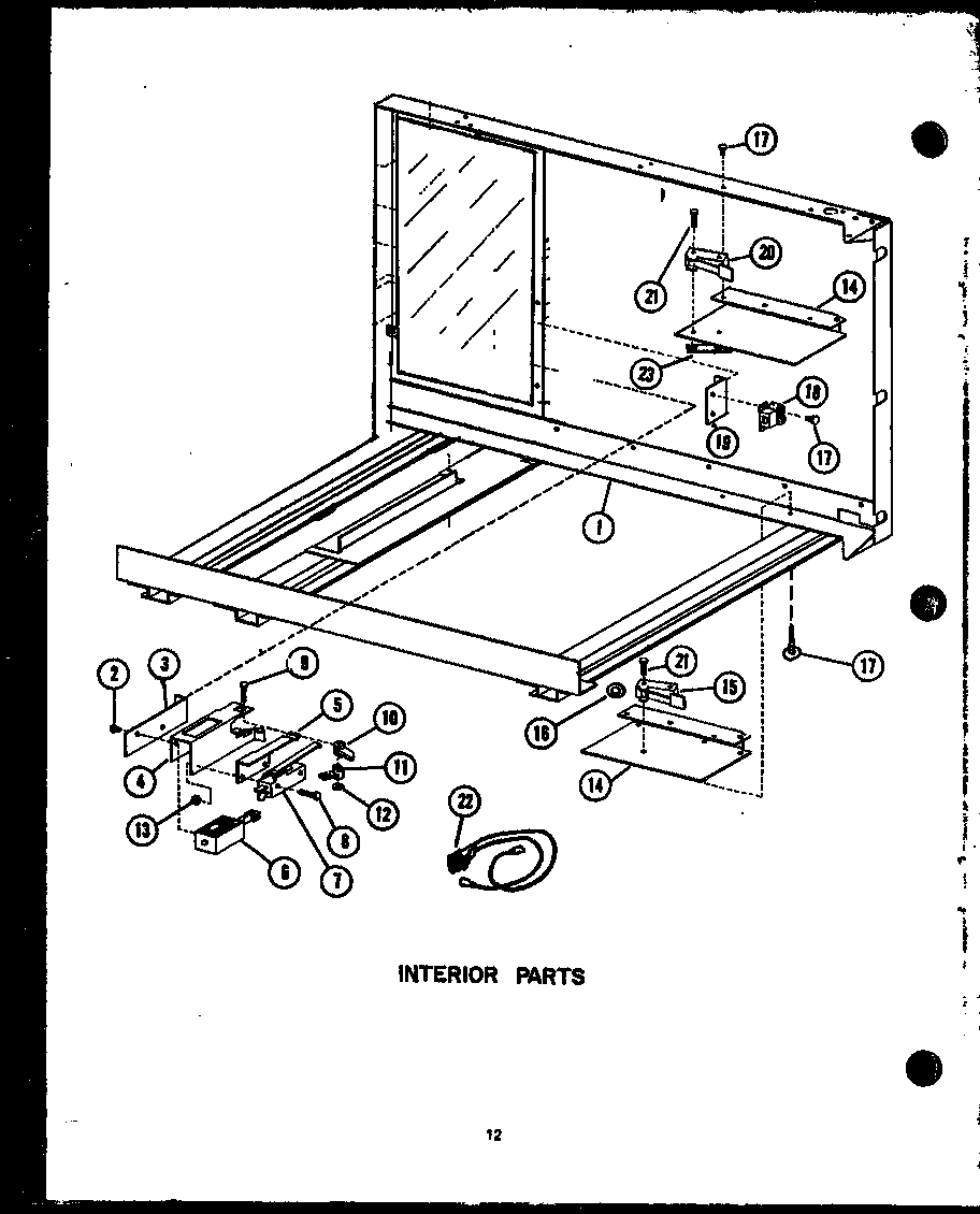 Caloric MVP211 interior parts diagram