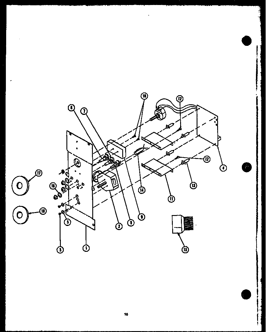 Caloric MVP211 control panel diagram