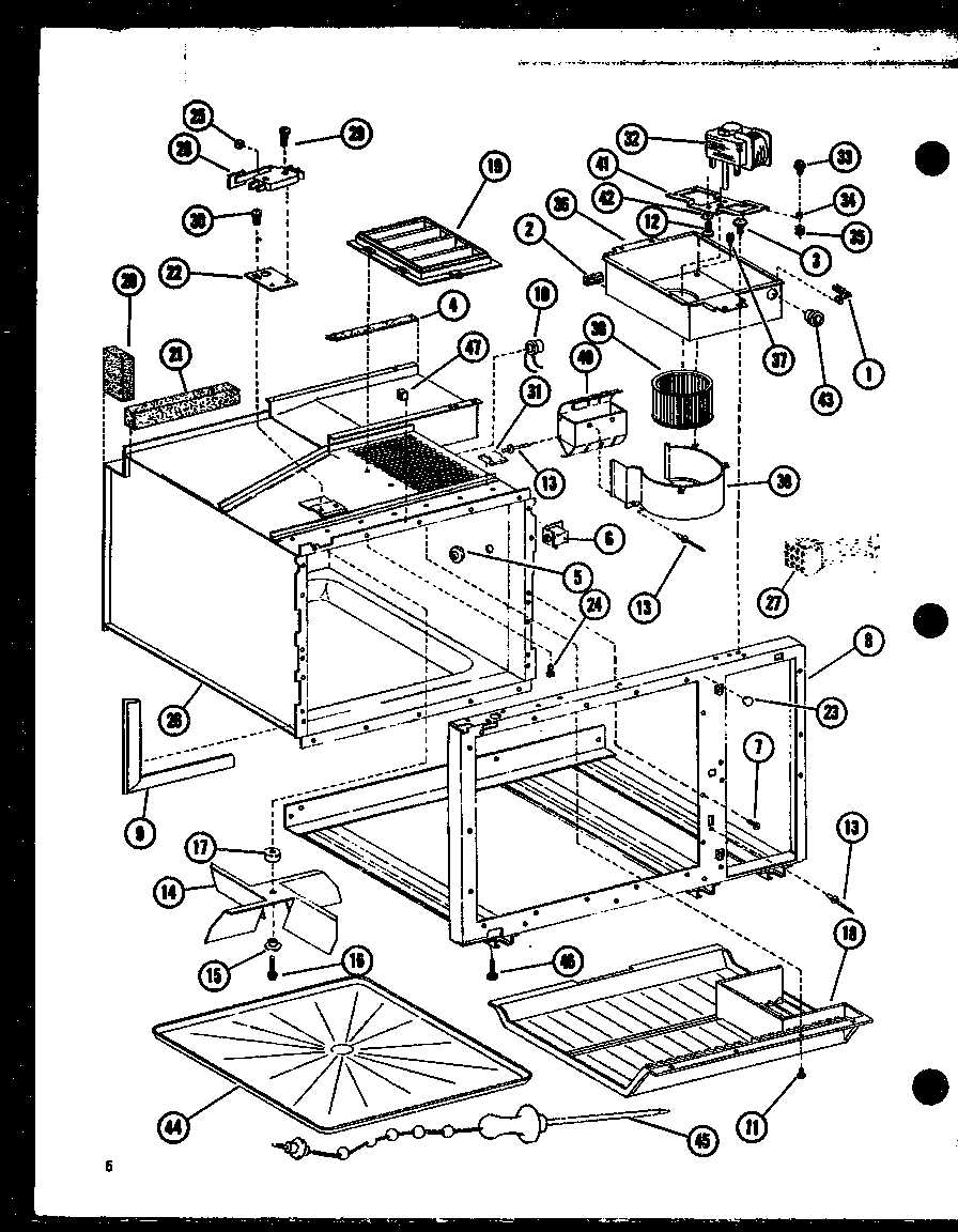 Amana R0-24-8/P73917-3M stirrer/blower diagram
