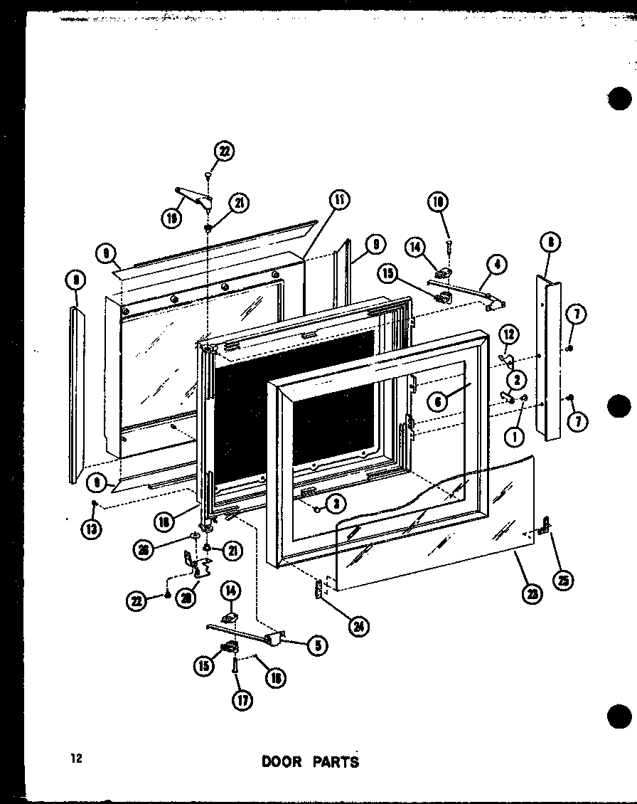 Amana R0-24-8/P73917-3M door parts diagram