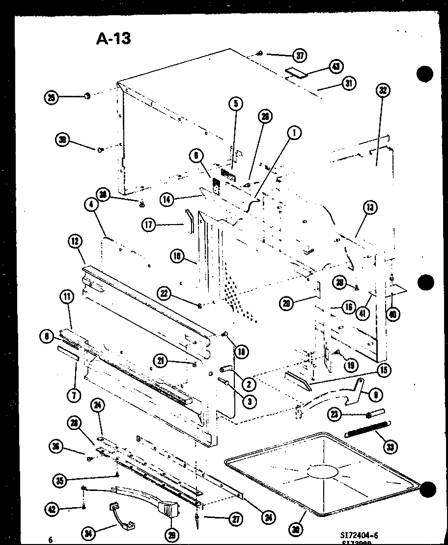 Amana RR-5B/P75175-1M outer cabinet diagram