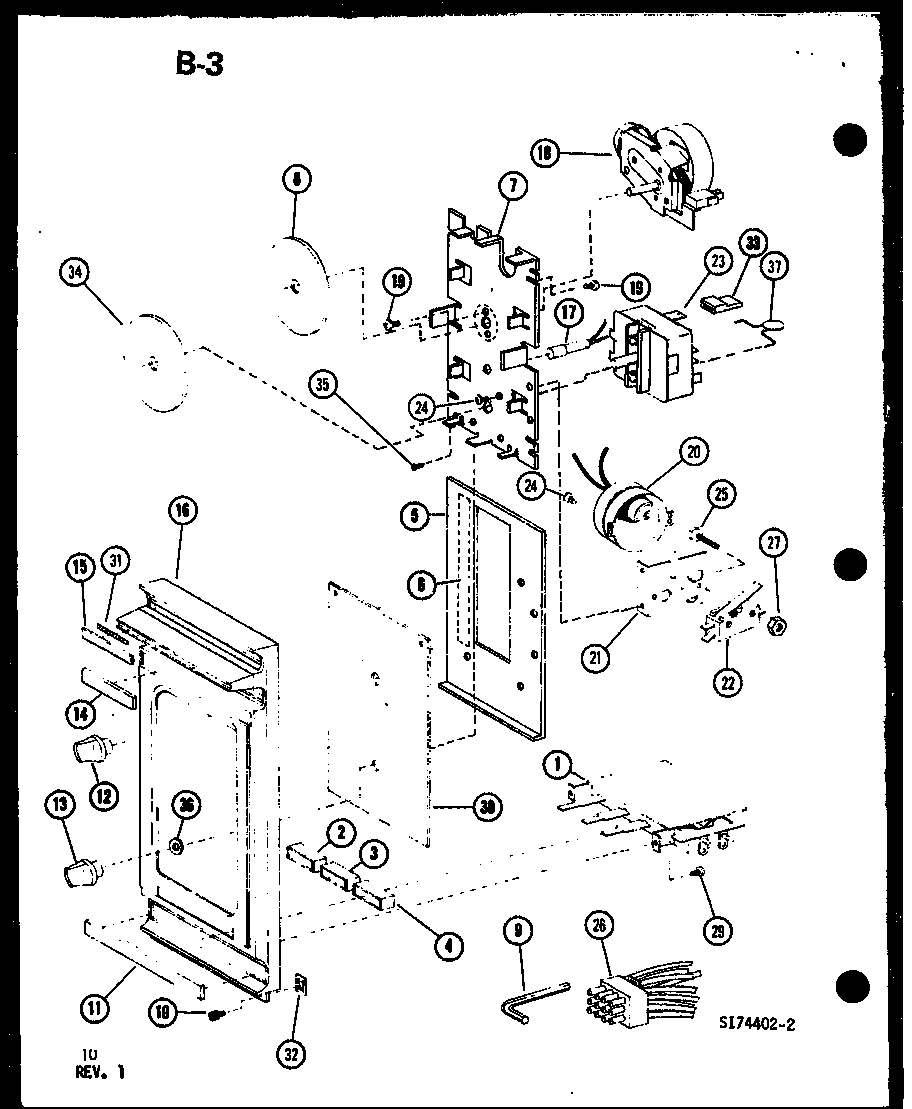 Amana RR-5B/P75175-1M control panel diagram