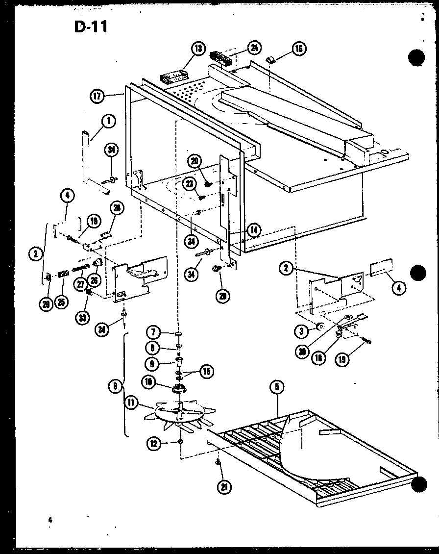 Amana RR-7B/P74364-5M antenna/hardware diagram