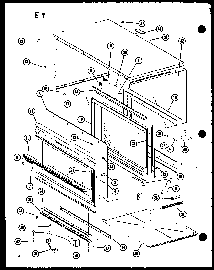Amana RR-7B/P74364-5M door diagram