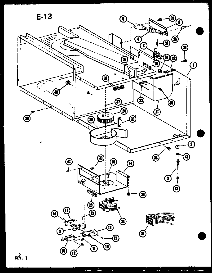 Amana RRL-8TC/P75532-1M blower/wiring harness diagram